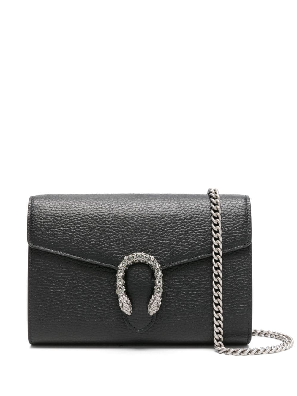 Gucci mini Dionysus leather clutch bag - Black von Gucci