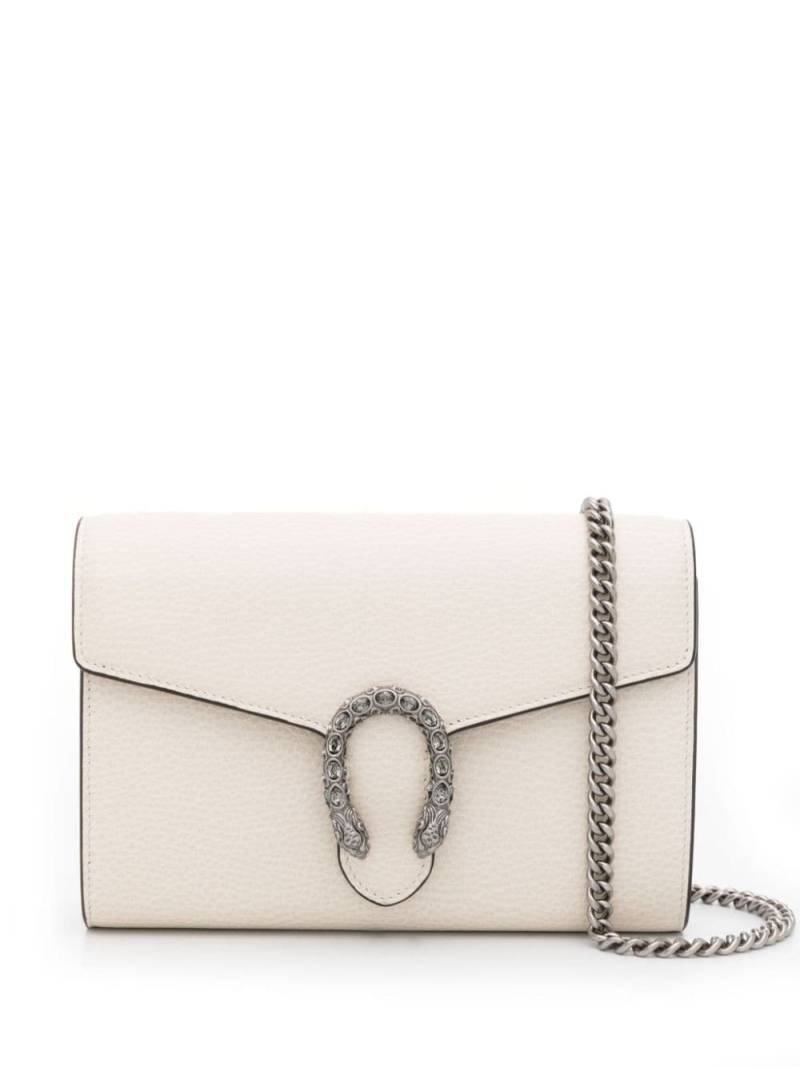 Gucci mini Dionysus leather clutch bag - White von Gucci