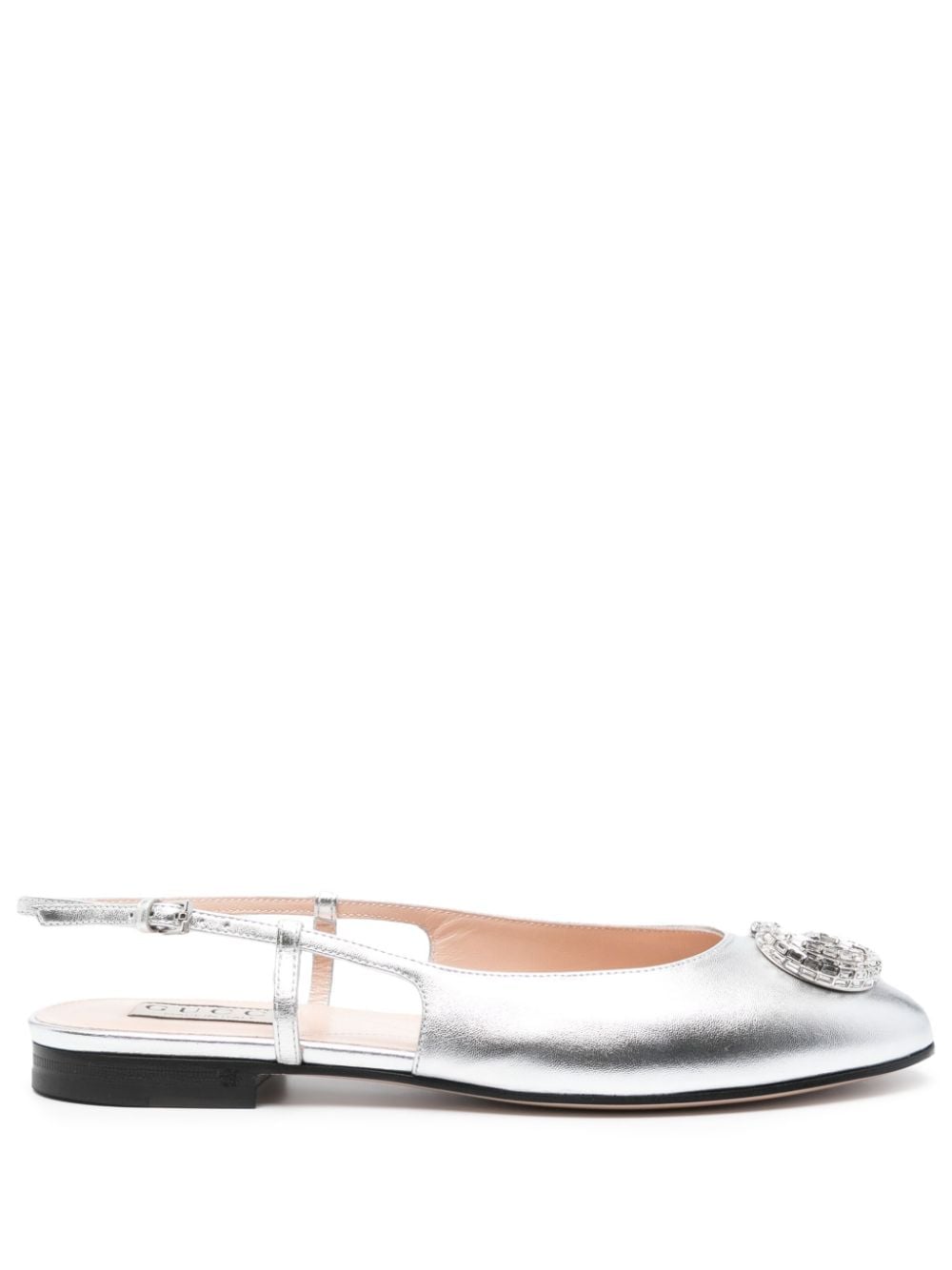 Gucci Double G ballerina shoes - Silver von Gucci