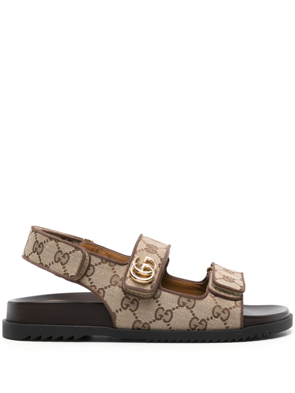 Gucci GG Supreme canvas sandals - Brown von Gucci