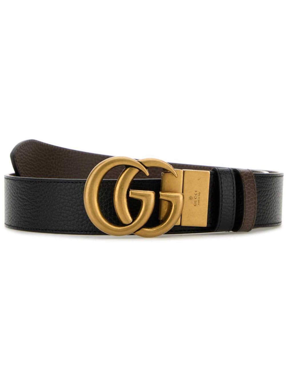 Gucci Double G leather belt - Black von Gucci