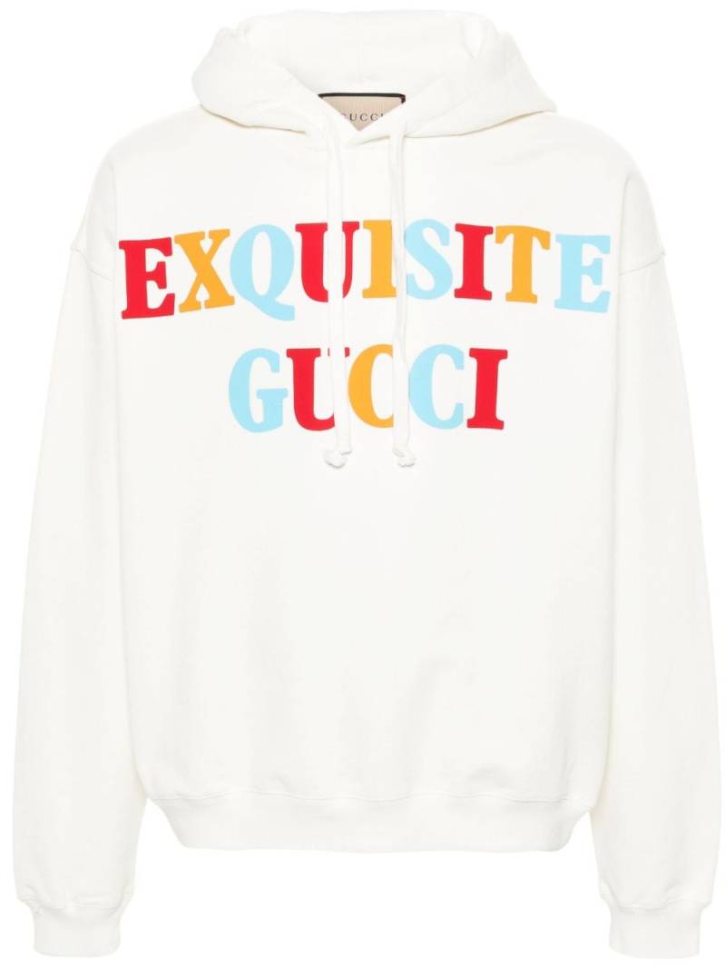 Gucci Exquisite Gucci-print hoodie - Neutrals von Gucci