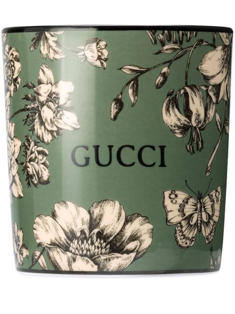 Gucci Flora Sketch-print scented candle - Green von Gucci