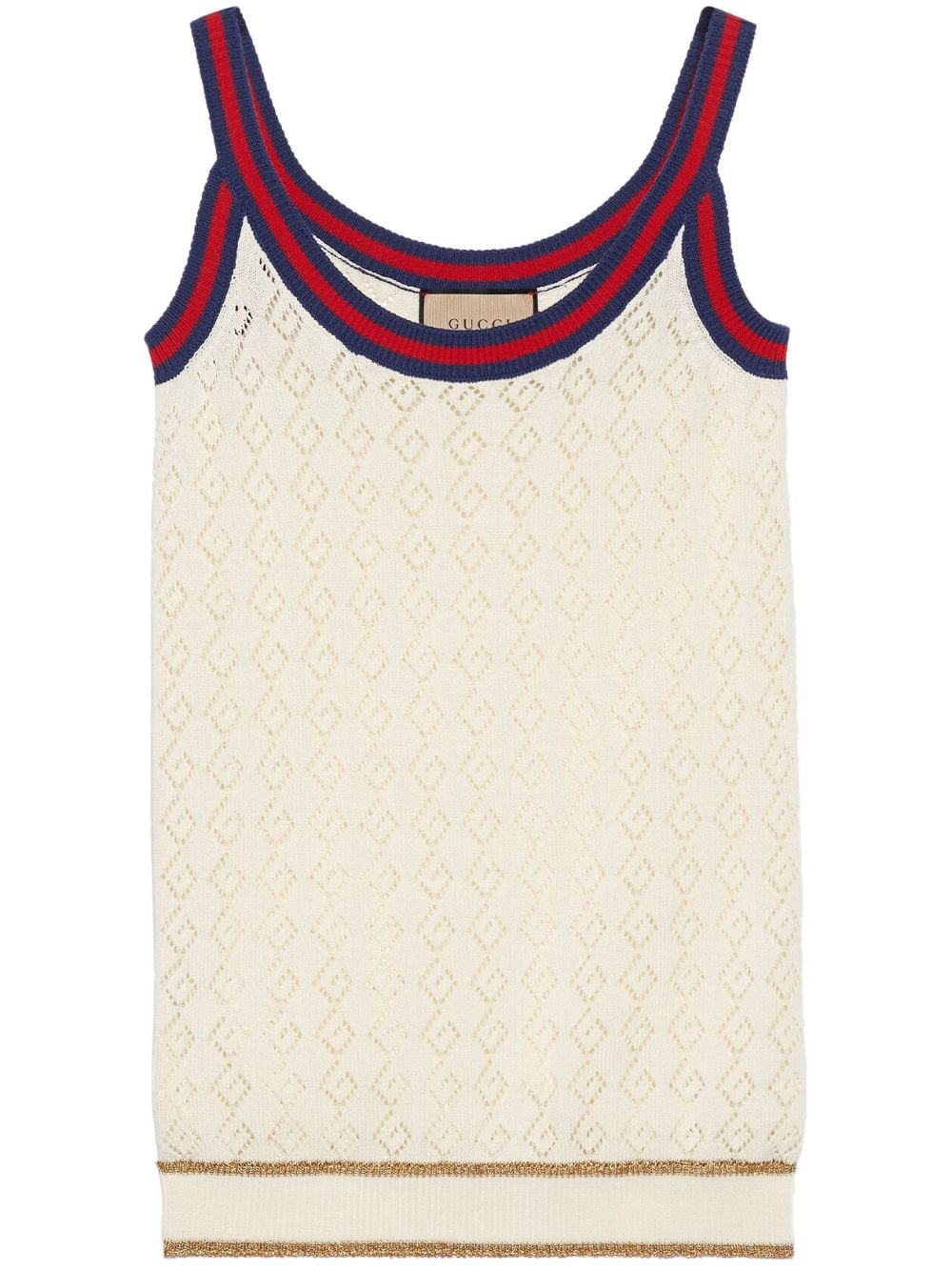 Gucci G Rhombus-patterned tank top - White von Gucci