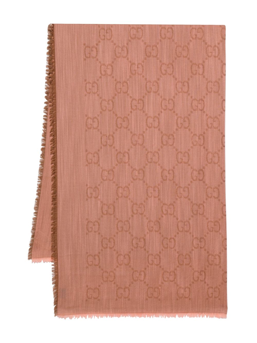Gucci G-monogram frayed scarf - Pink von Gucci