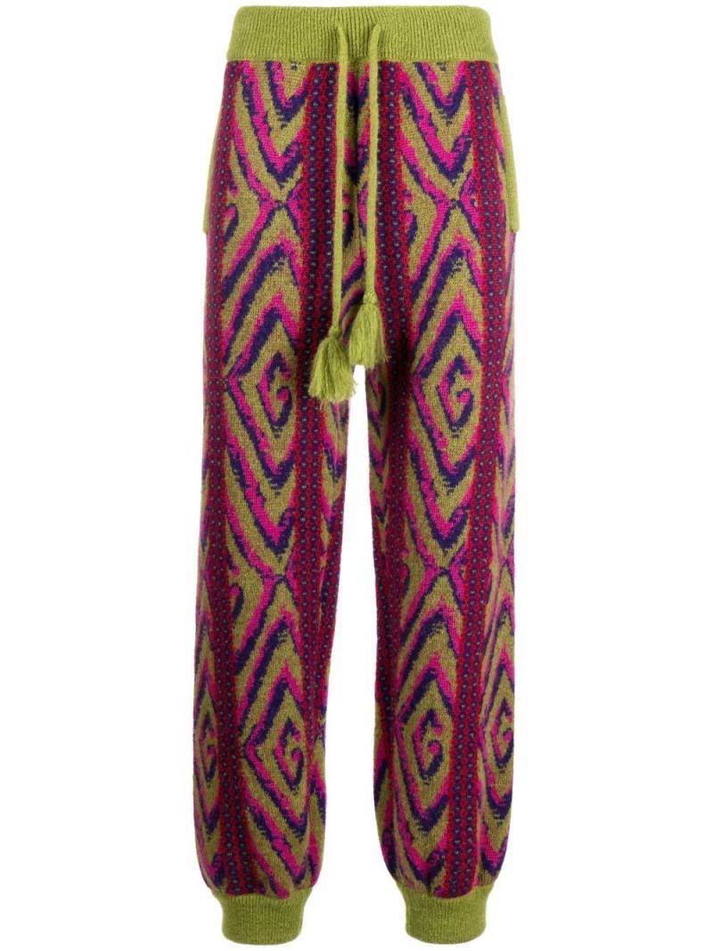 Gucci G rhombi wool knit trouser - Multicolour von Gucci