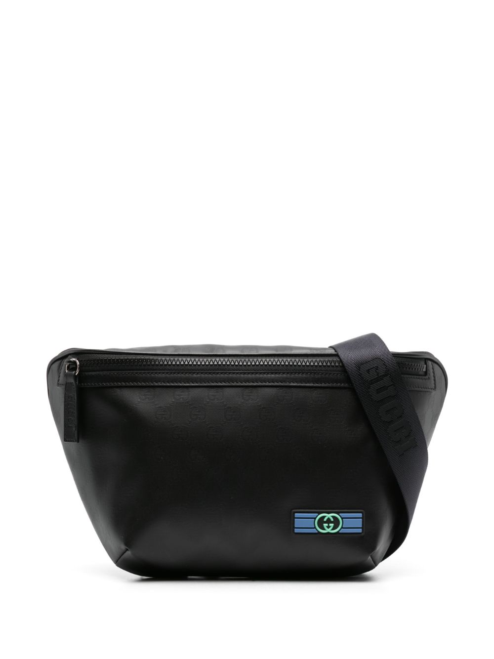 Gucci GG Crystal leather belt bag - Black von Gucci