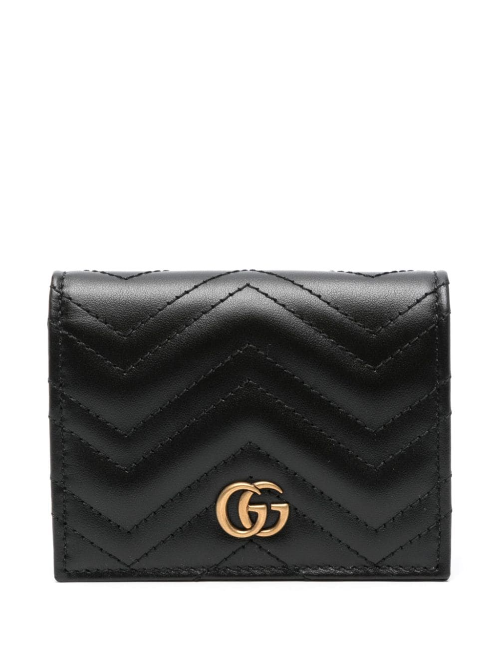 Gucci GG Marmont leather wallet - Black von Gucci