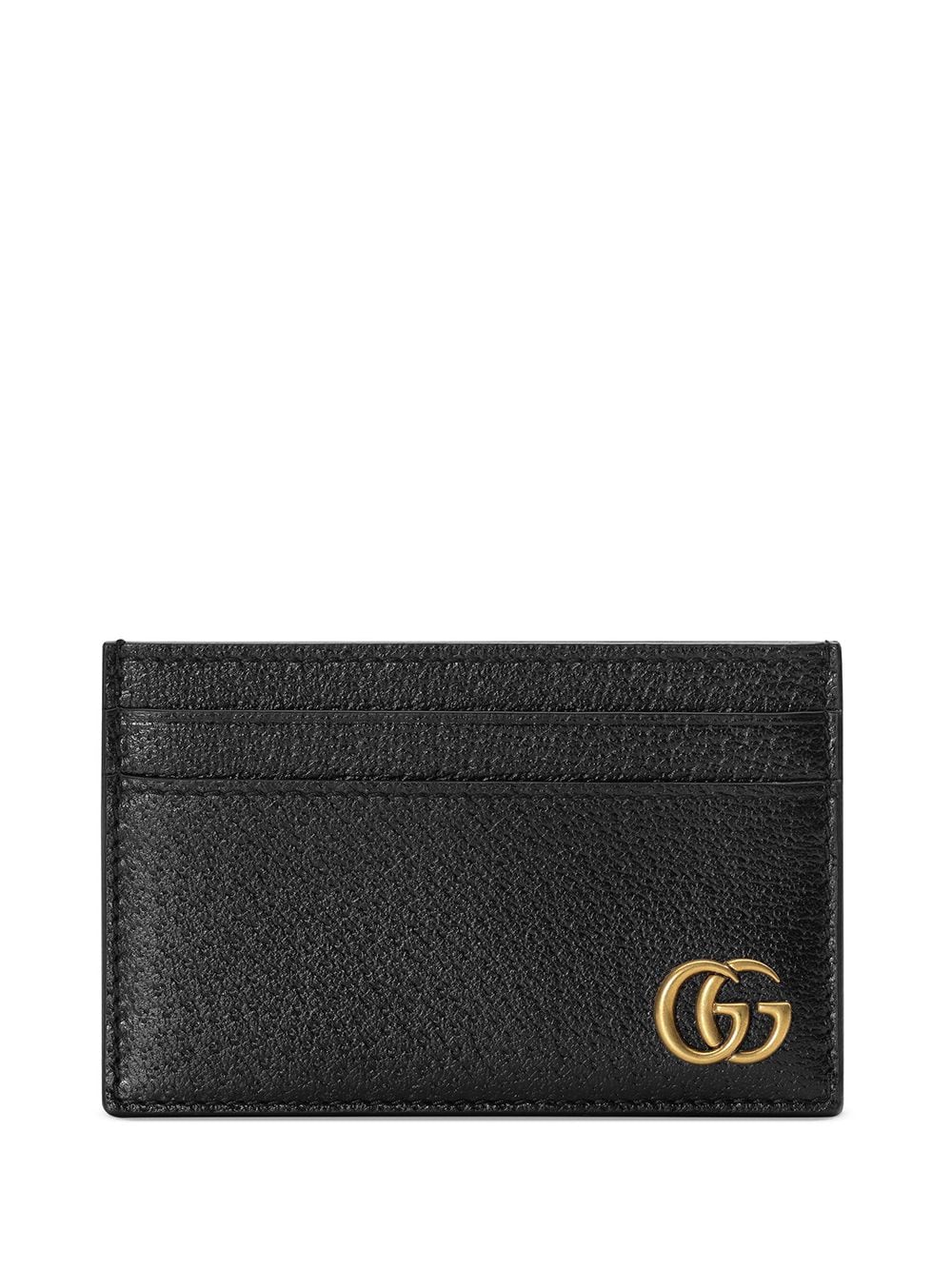 Gucci GG Marmont leather card holder - Black von Gucci