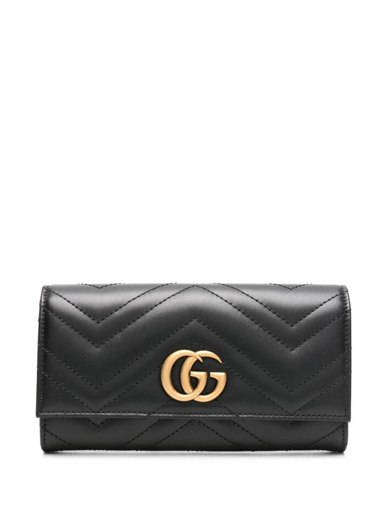 Gucci GG Marmont leather continental wallet - Black von Gucci