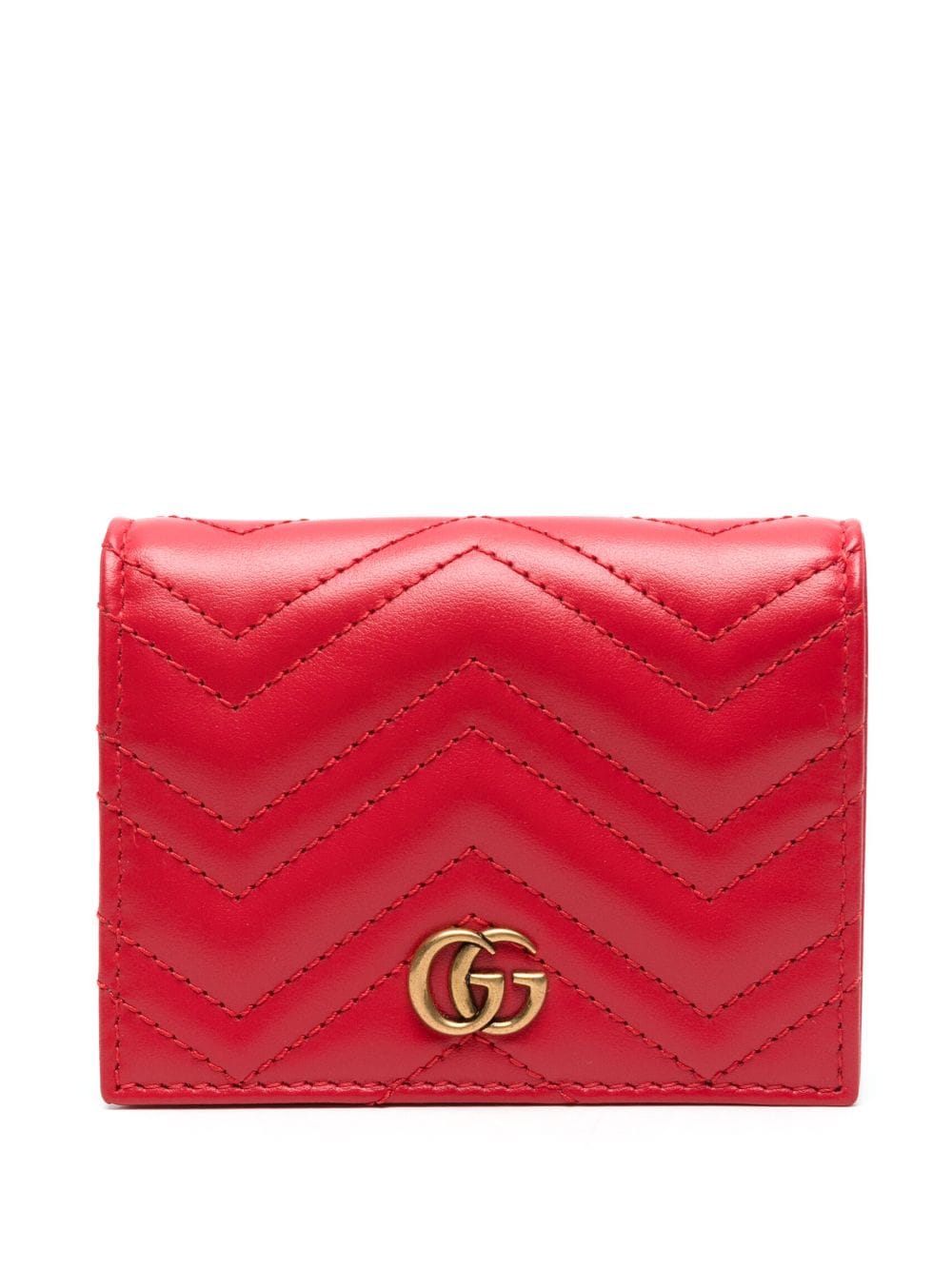 Gucci GG Marmont leather wallet - Red von Gucci