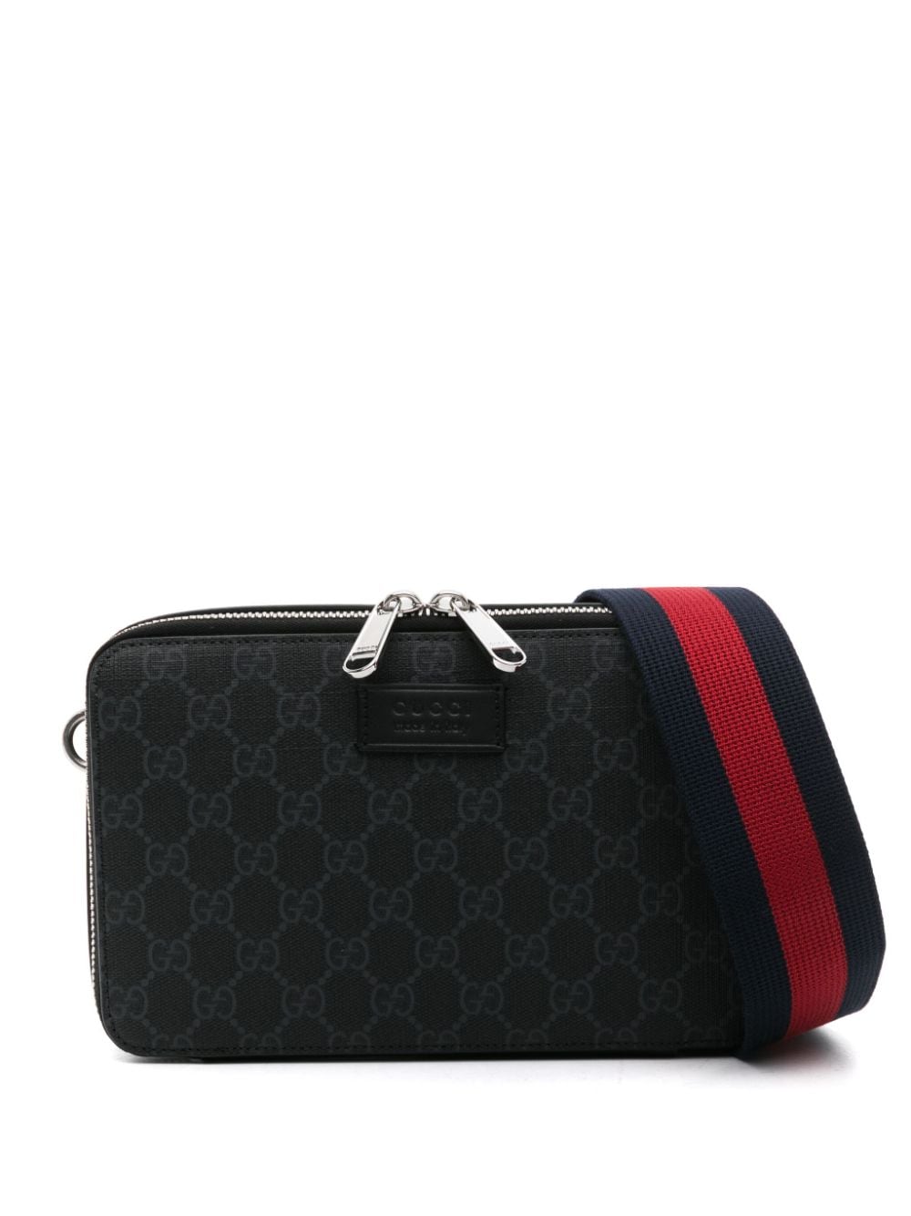Gucci mini GG Supreme leather shoulder bag - Grey von Gucci