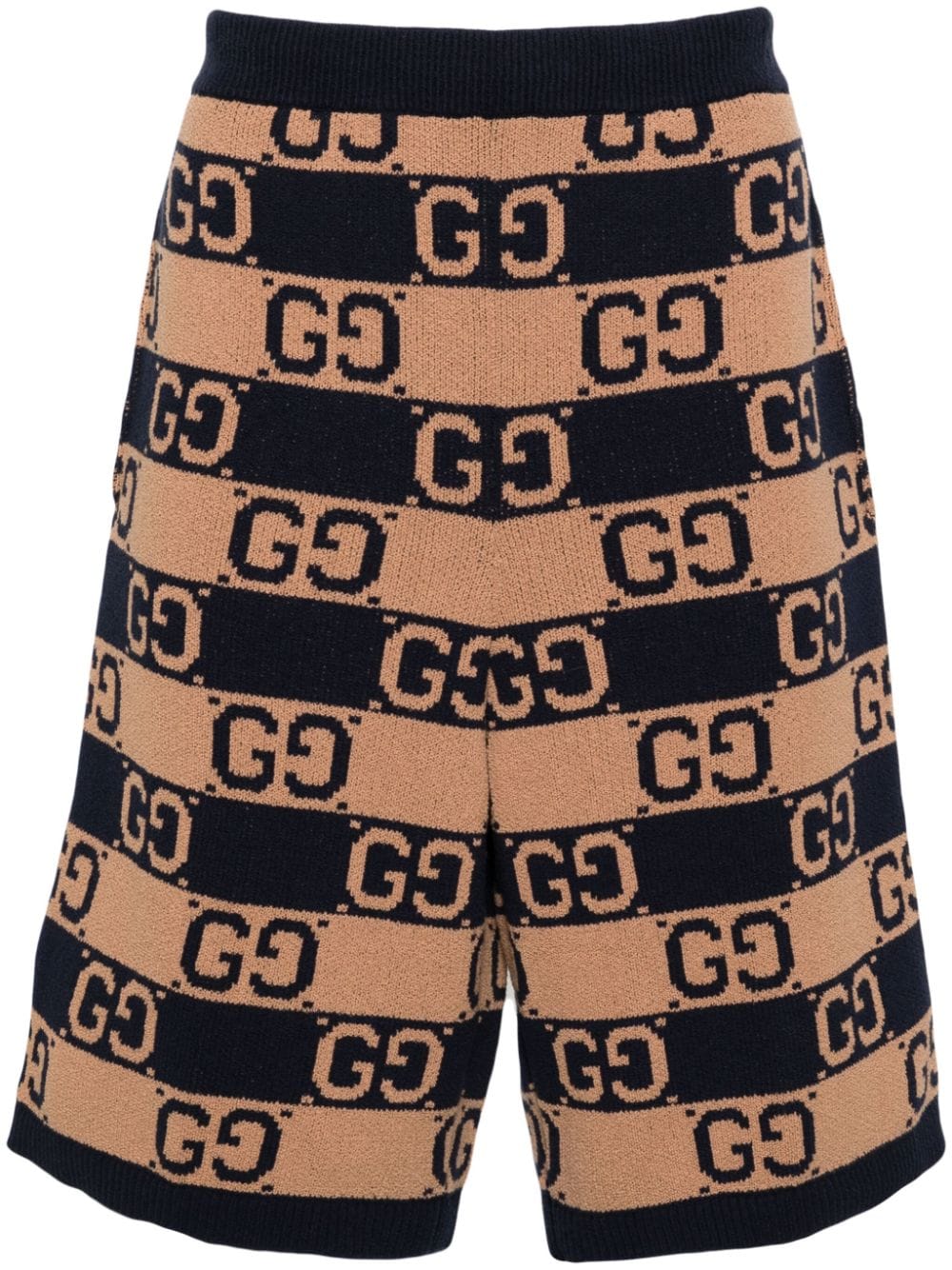 Gucci GG Supreme intarsia-knit shorts - Blue von Gucci