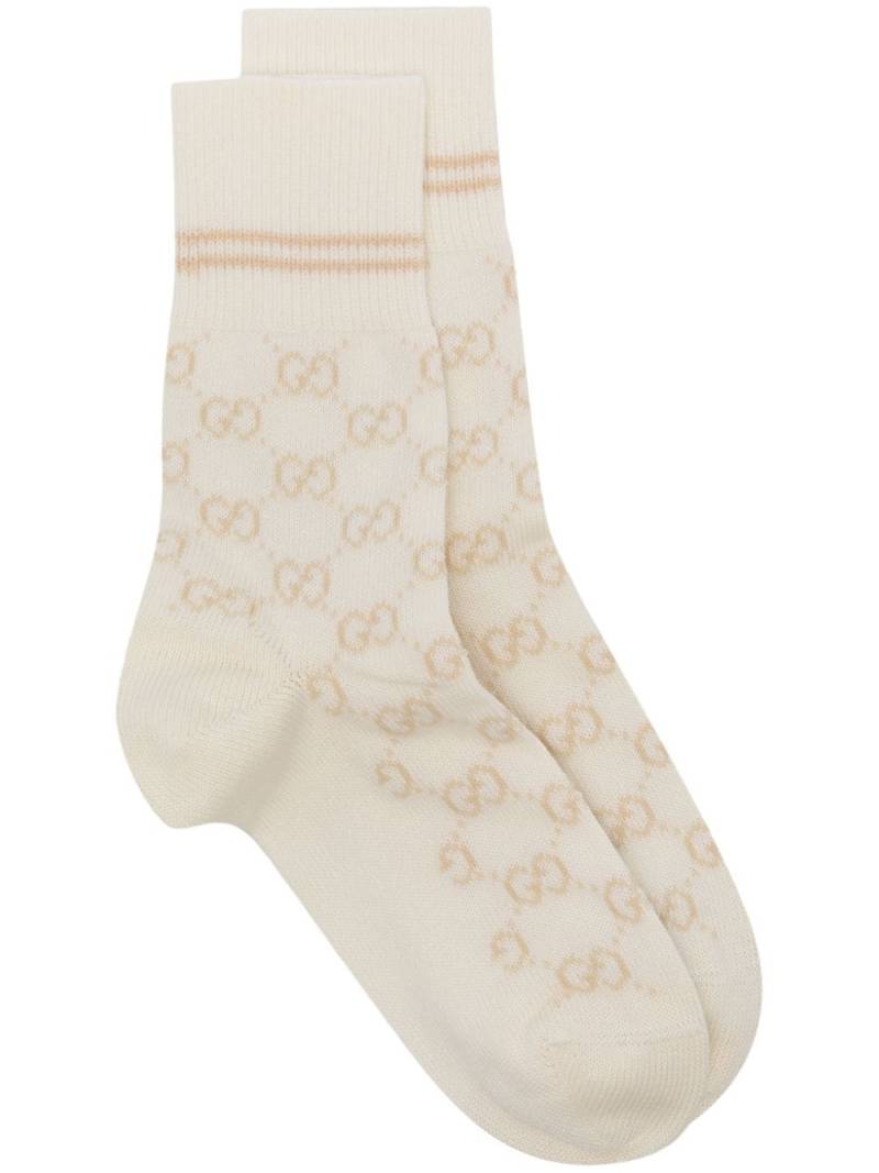 Gucci GG Supreme knitted socks - White von Gucci