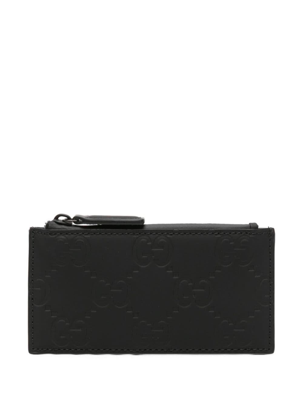 Gucci GG Supreme rectangle cardholder - Black von Gucci