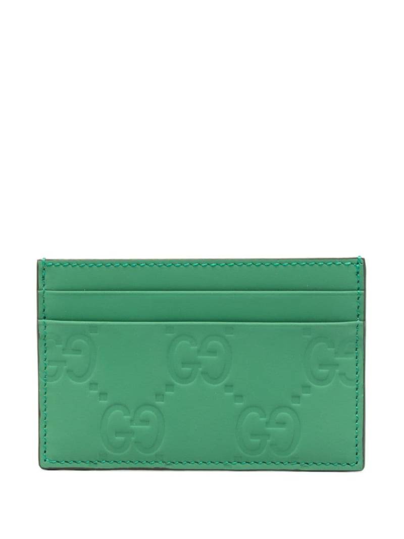 Gucci GG Supreme rectangle cardholder - Green von Gucci