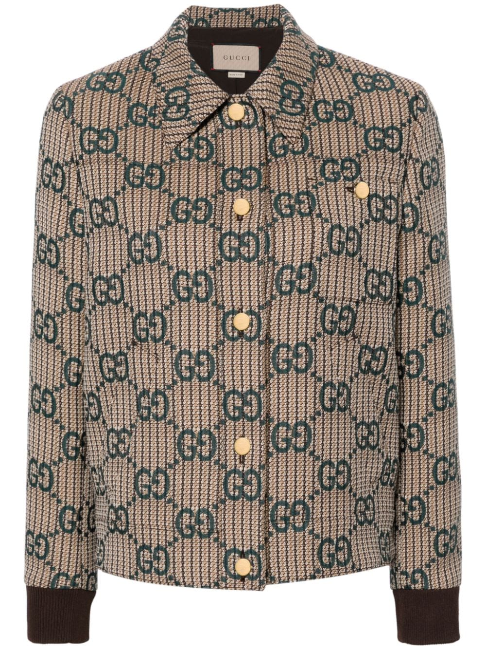 Gucci GG Supreme wool bomber jacket - Brown von Gucci