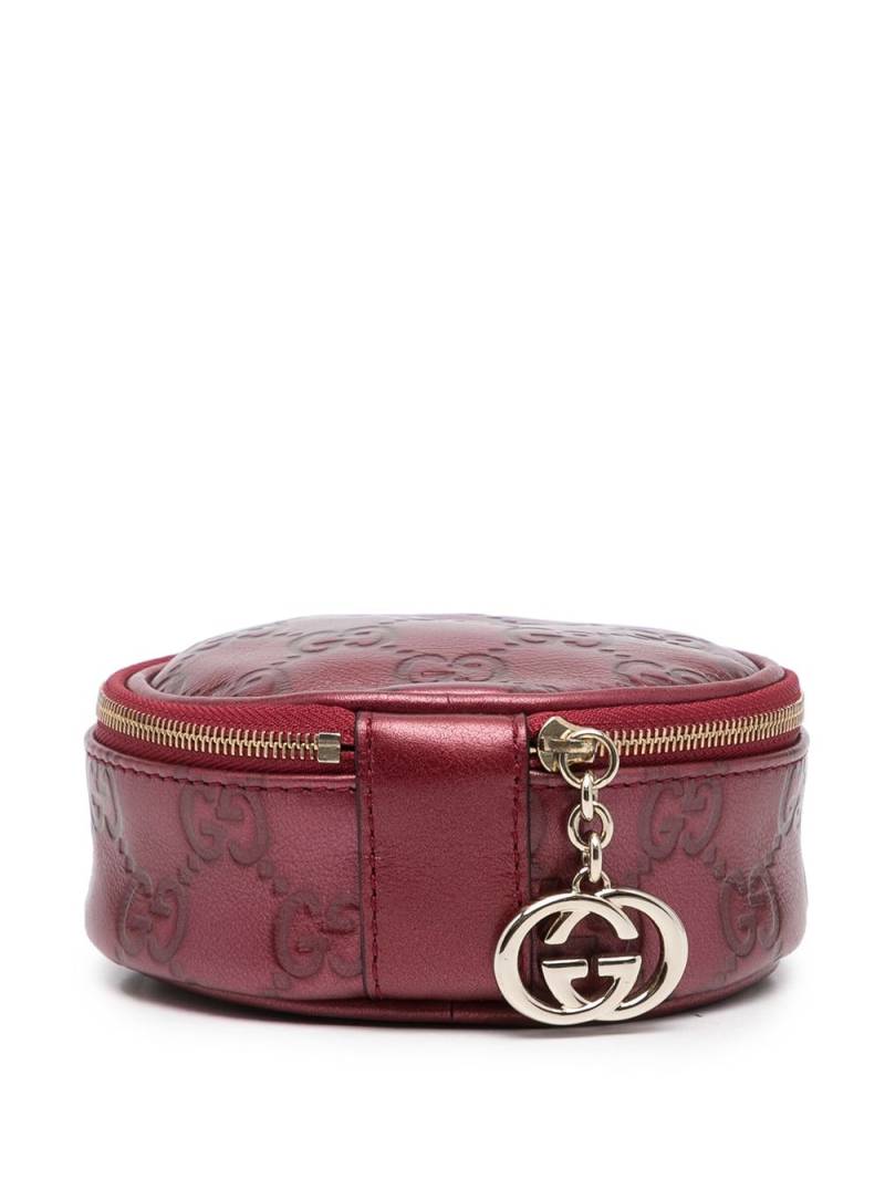 Gucci GG Supreme zip-around purse - Red von Gucci