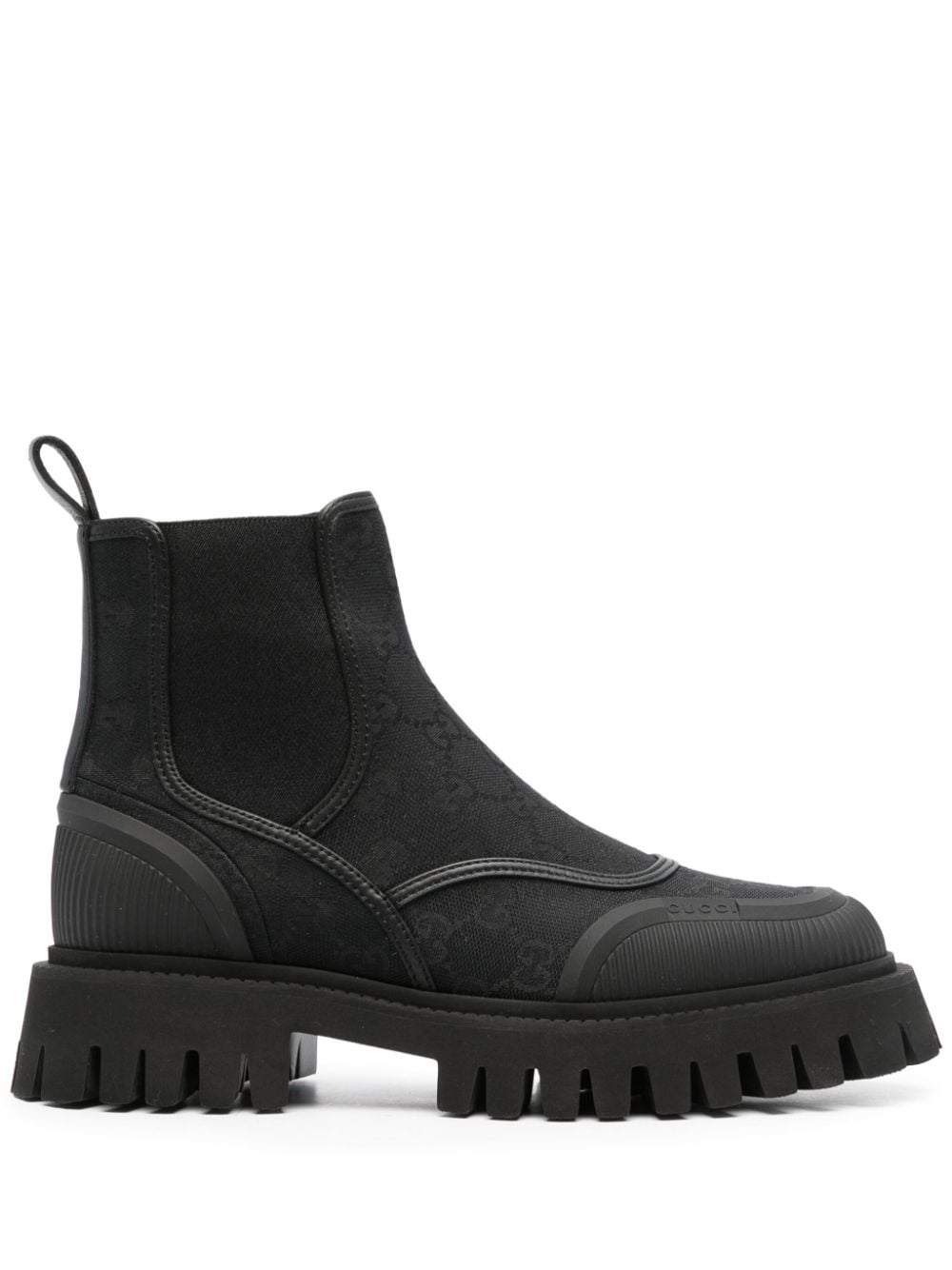 Gucci GG canvas ankle boots - Black von Gucci