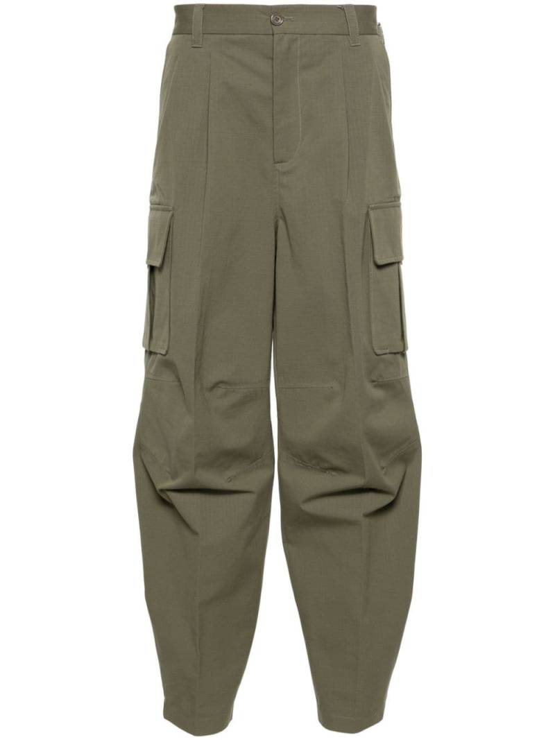 Gucci panelled mid-rise cargo trousers - Green von Gucci