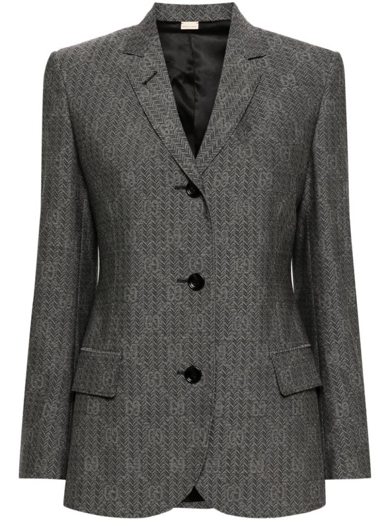 Gucci GG-chevron wool blazer - Grey von Gucci