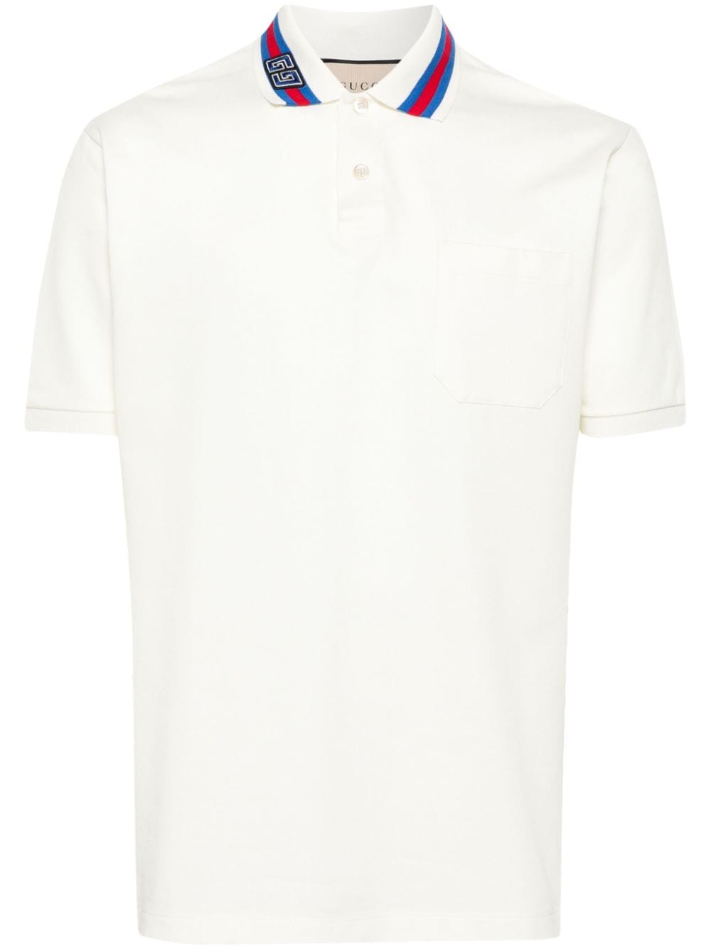 Gucci Square GG cotton polo shirt - White von Gucci