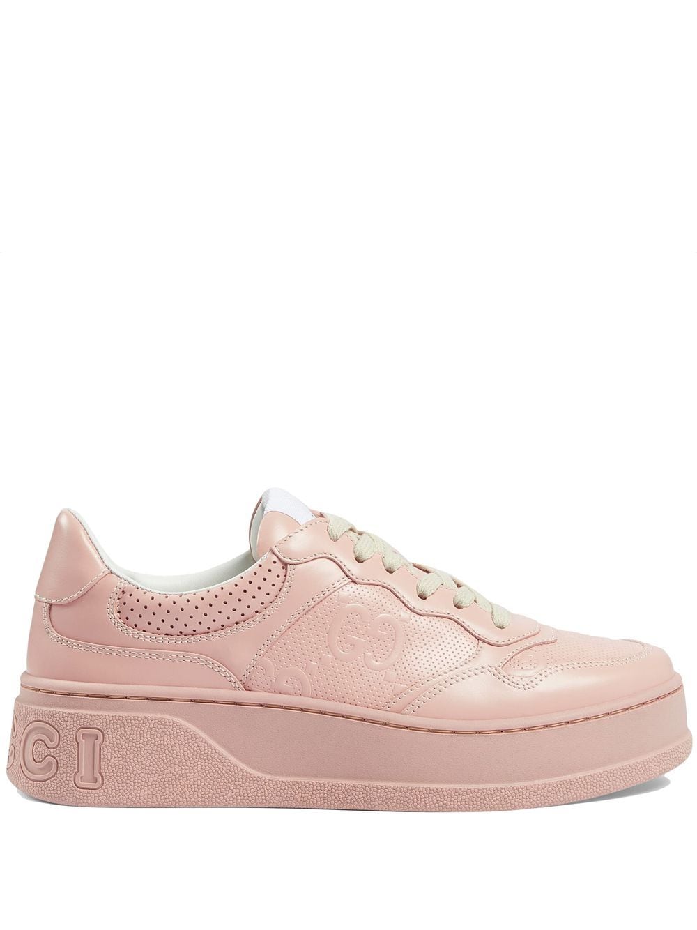 Gucci GG embossed-logo low-top sneakers - Pink von Gucci