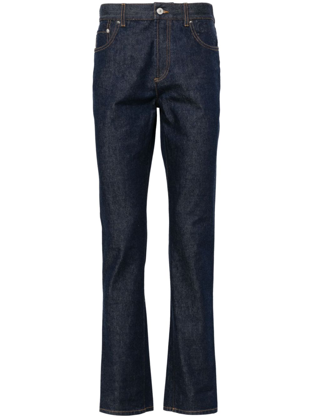 Gucci GG-embossed straight-leg jeans - Blue von Gucci