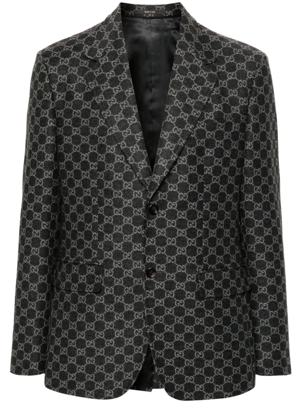 Gucci GG-print flannel blazer - Black von Gucci