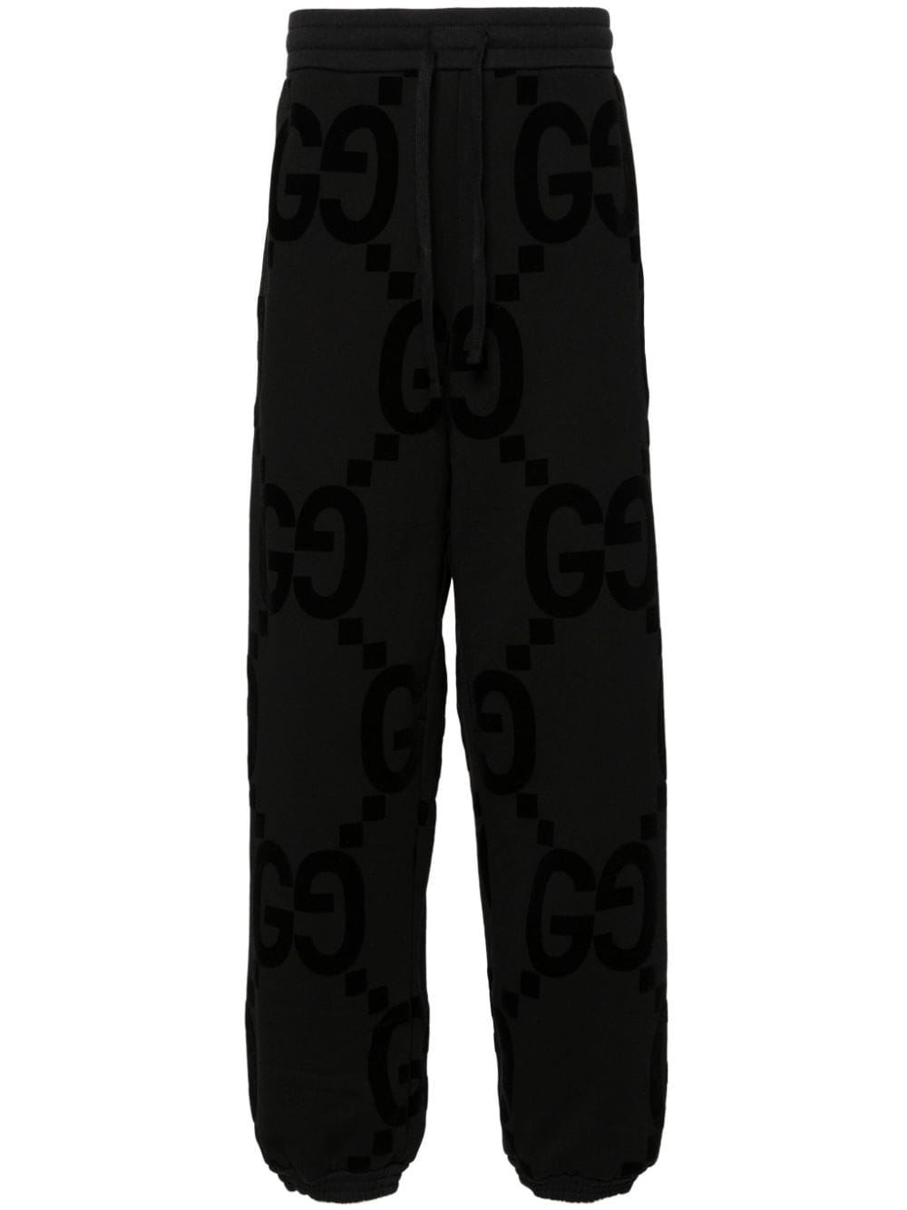 Gucci GG-flocked cotton track trousers - Black von Gucci