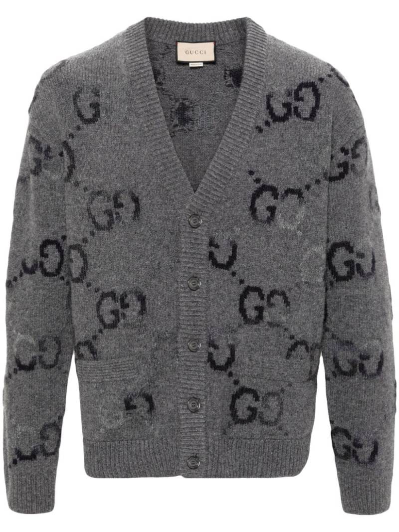 Gucci GG intarsia-knit cardigan - Grey von Gucci