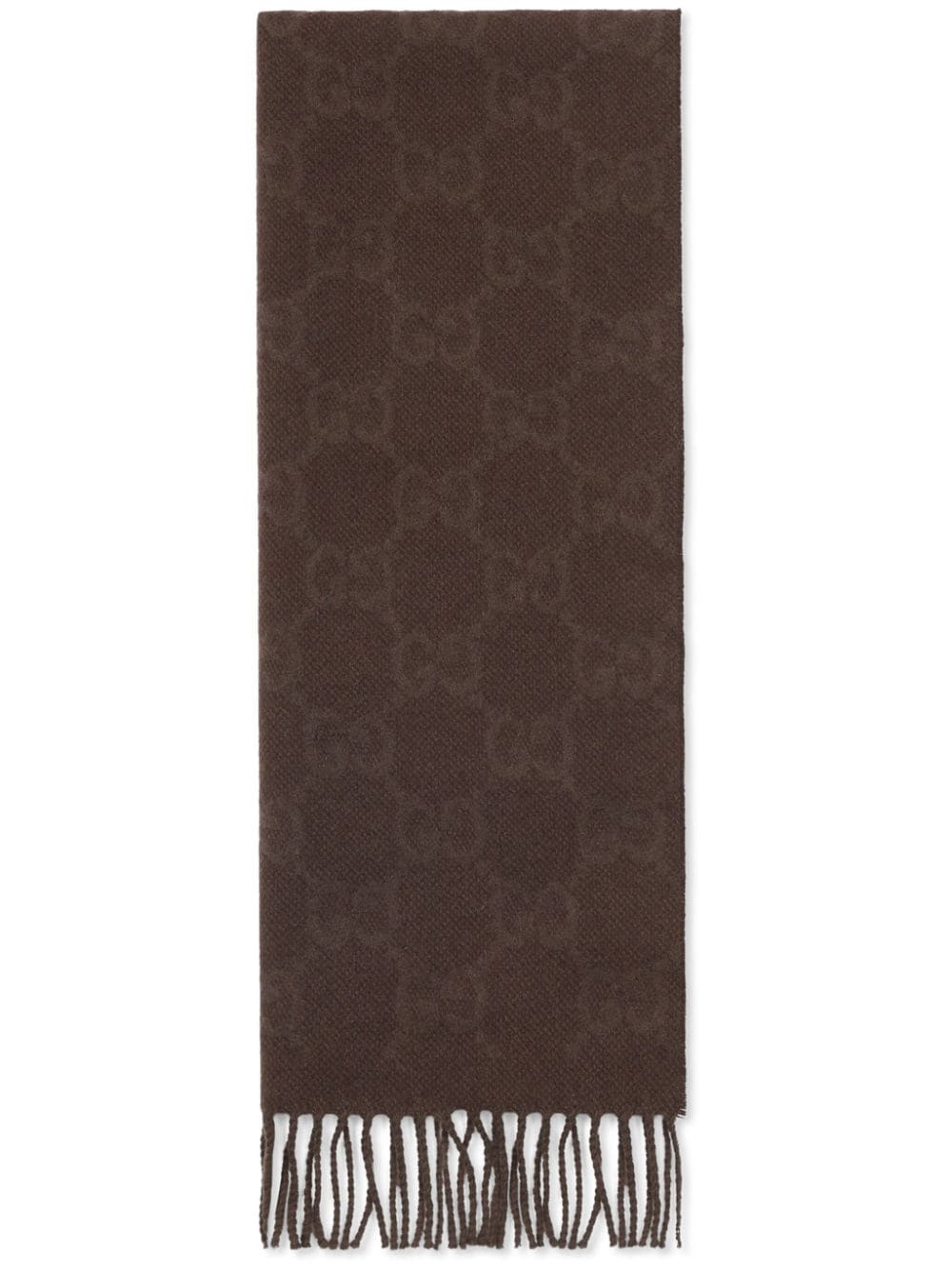 Gucci GG jacquard cashmere scarf - Brown von Gucci