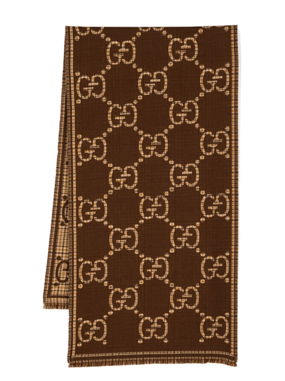 Gucci GG jacquard scarf - Brown von Gucci