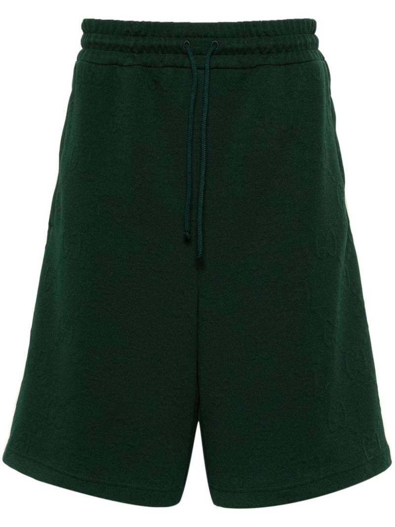 Gucci GG-jacquard jersey track shorts - Green von Gucci