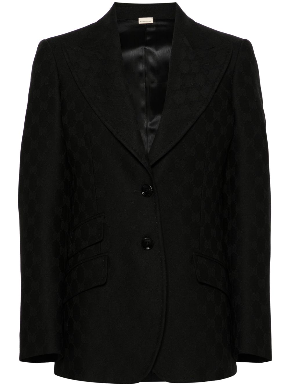 Gucci GG-jacquard wool blazer - Black von Gucci