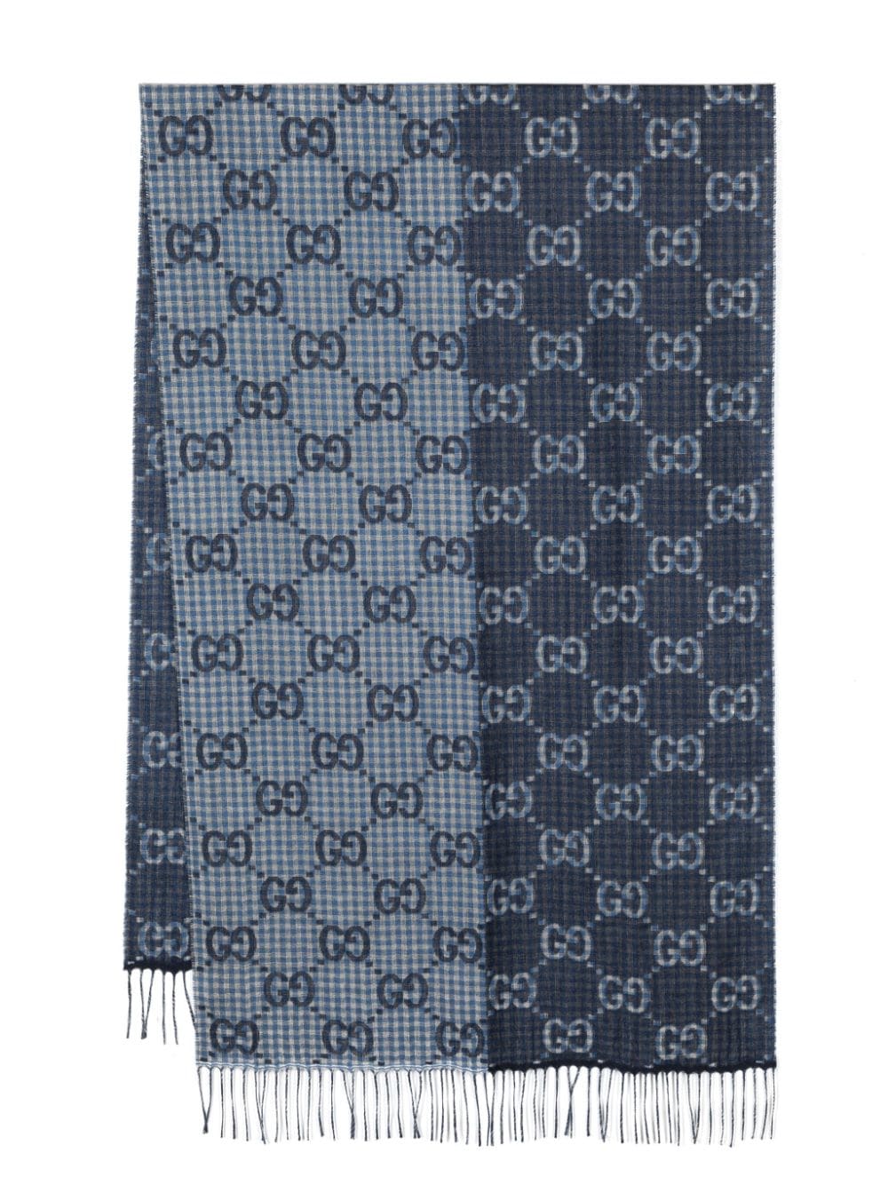 Gucci GG Supreme-jacquard wool scarf - Blue von Gucci