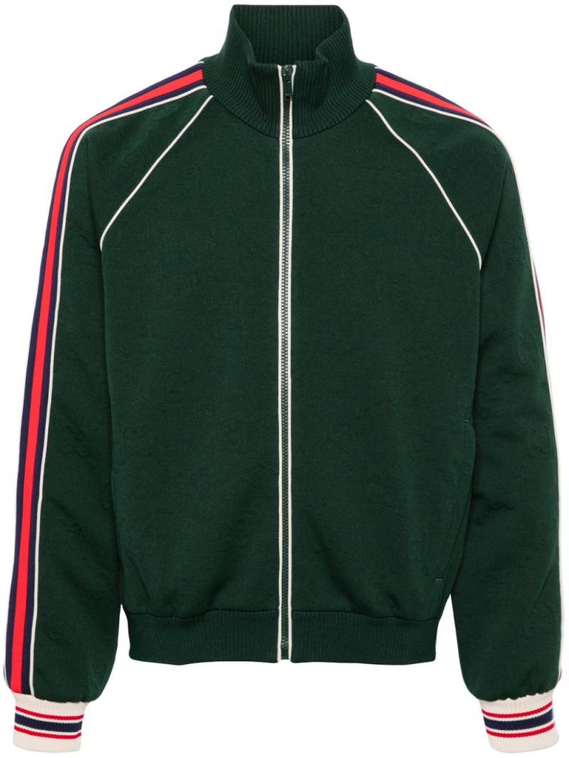 Gucci GG-jacquard zip-up jacket - Green von Gucci