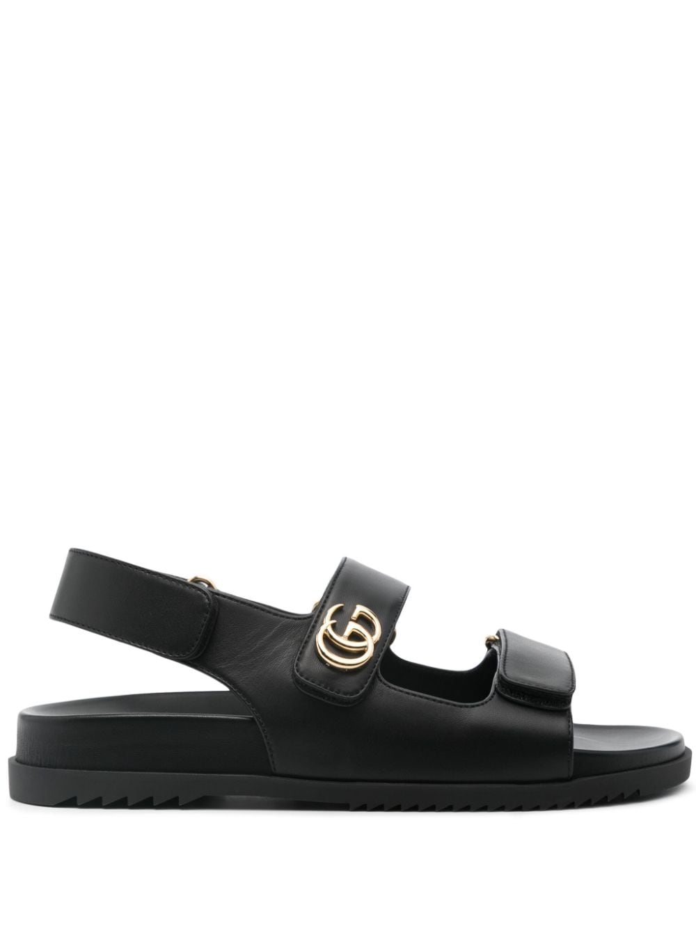 Gucci GG leather sandals - Black von Gucci