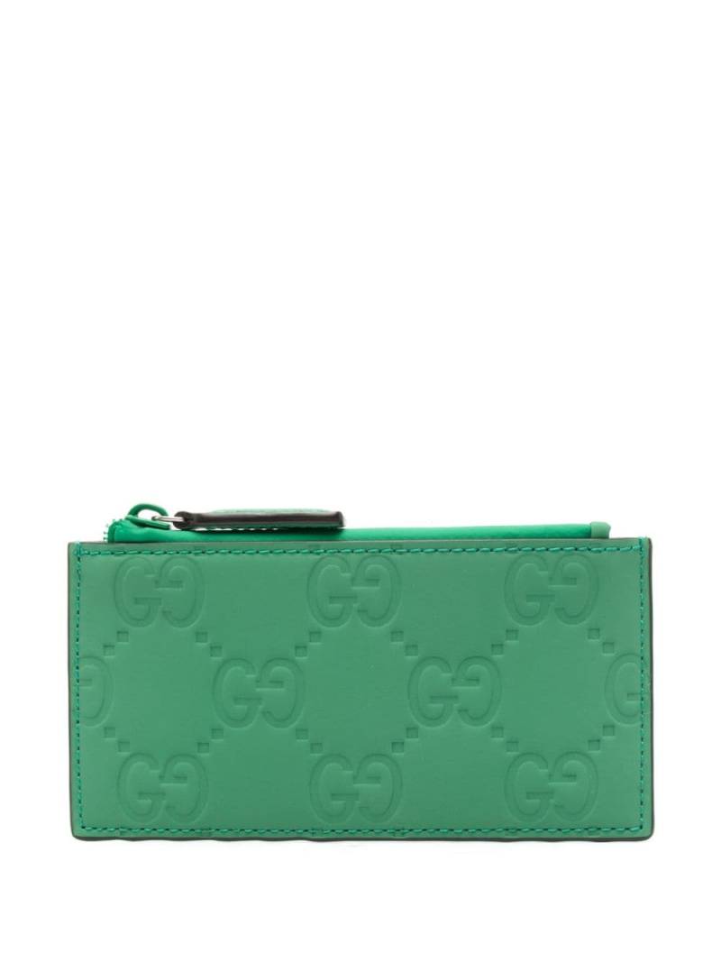 Gucci GG-logo rubber-effect wallet - Green von Gucci