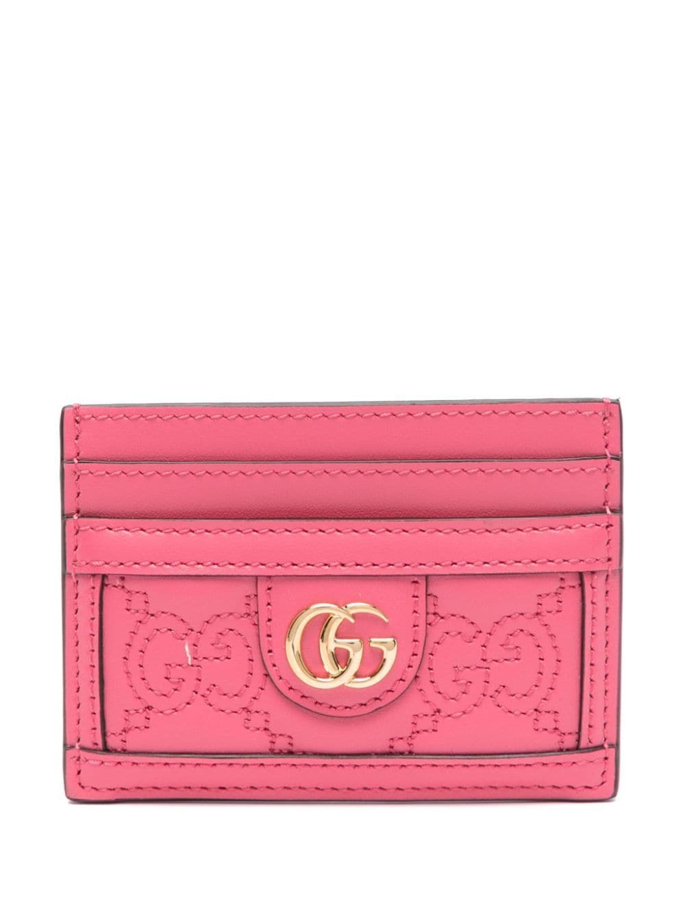 Gucci GG matelassé card case - Pink von Gucci