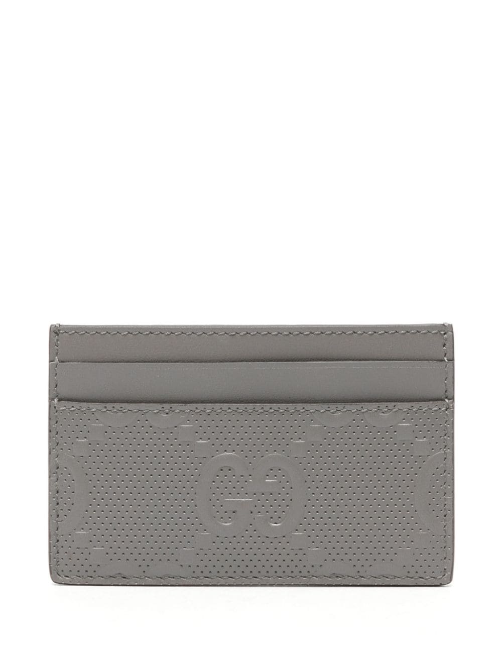 Gucci GG leather cardholder - Grey von Gucci