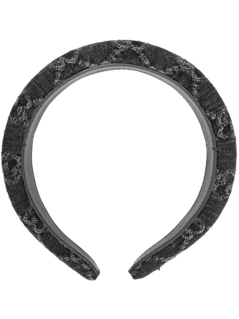 Gucci GG patterned-jacquard hairband - Grey von Gucci