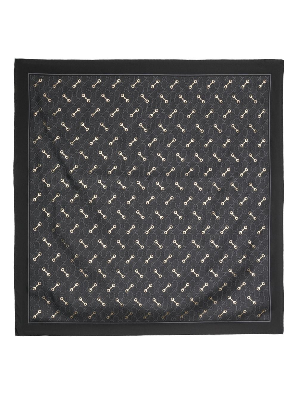 Gucci GG-print silk scarf - Black von Gucci