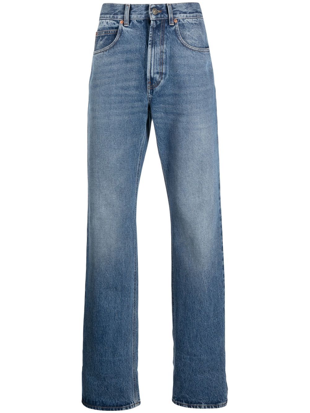Gucci GG-trim straight-leg jeans - Blue von Gucci