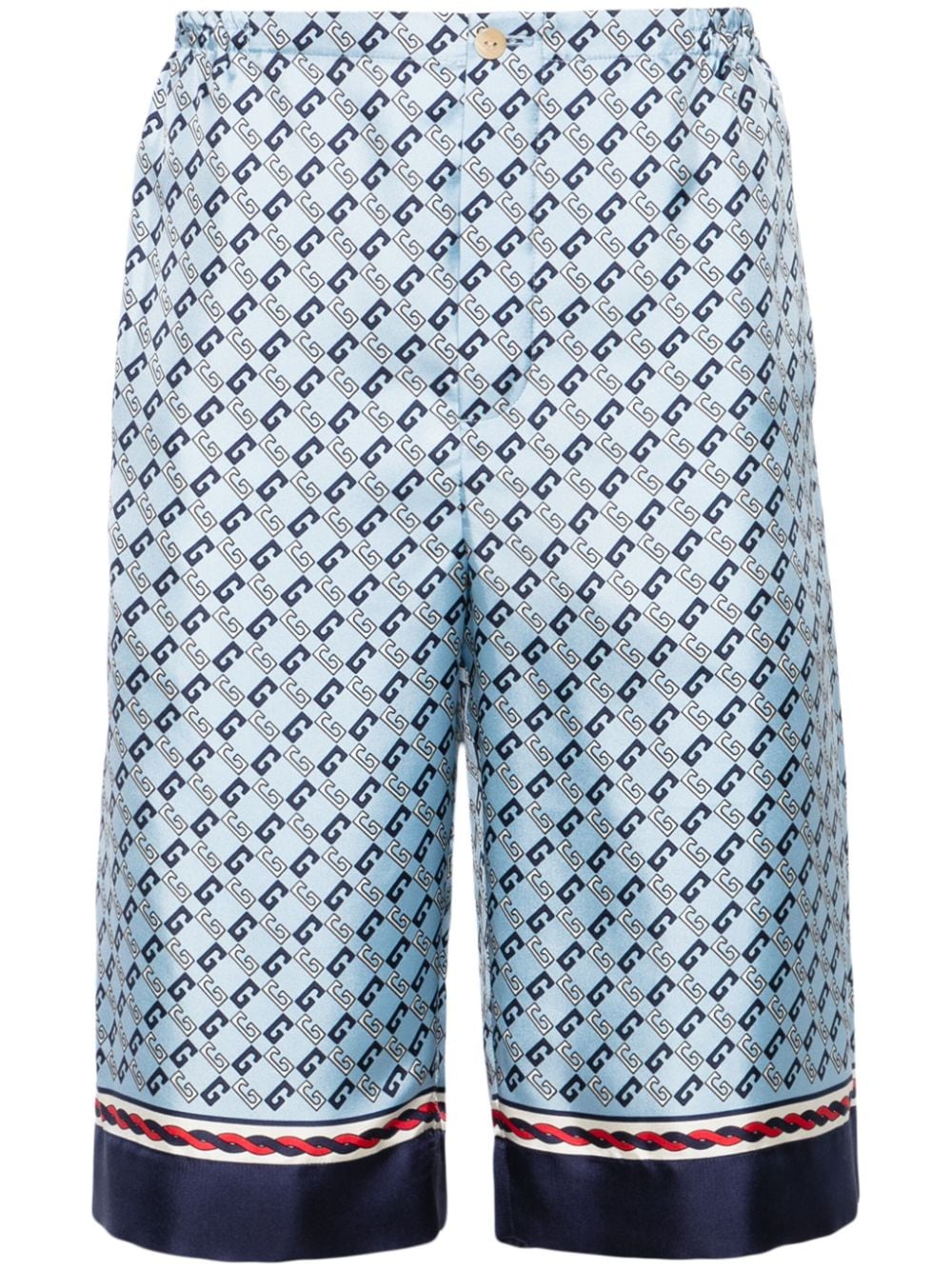 Gucci GG-print silk shorts - Blue von Gucci