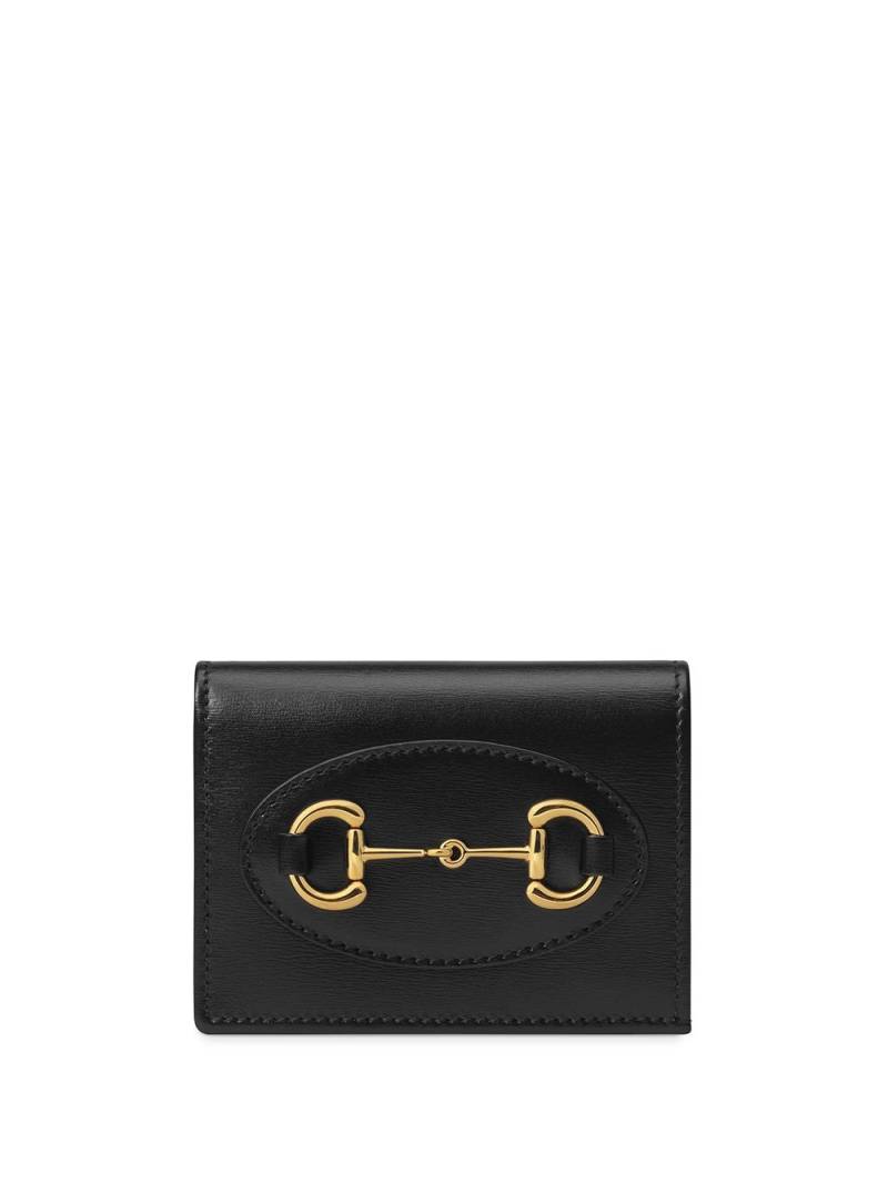Gucci Horsebit 1955 card case wallet - Black von Gucci