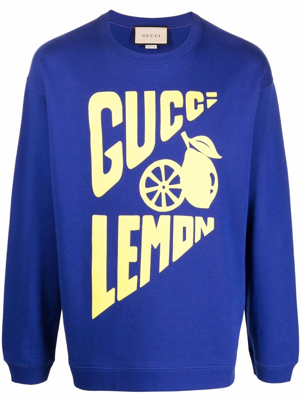 Gucci 'Gucci Lemon' cotton sweatshirt - Blue von Gucci