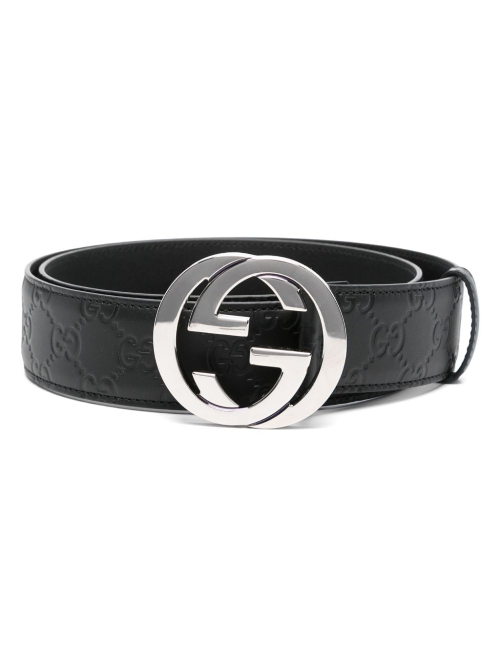 Gucci signature leather belt - Black von Gucci