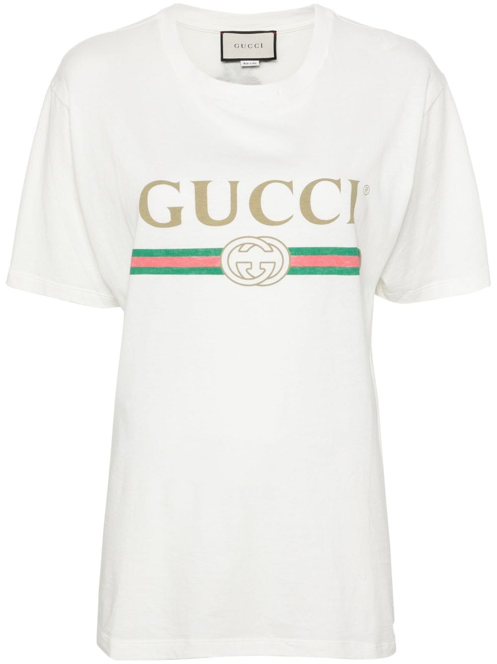 Gucci logo-print cotton T-shirt - White von Gucci