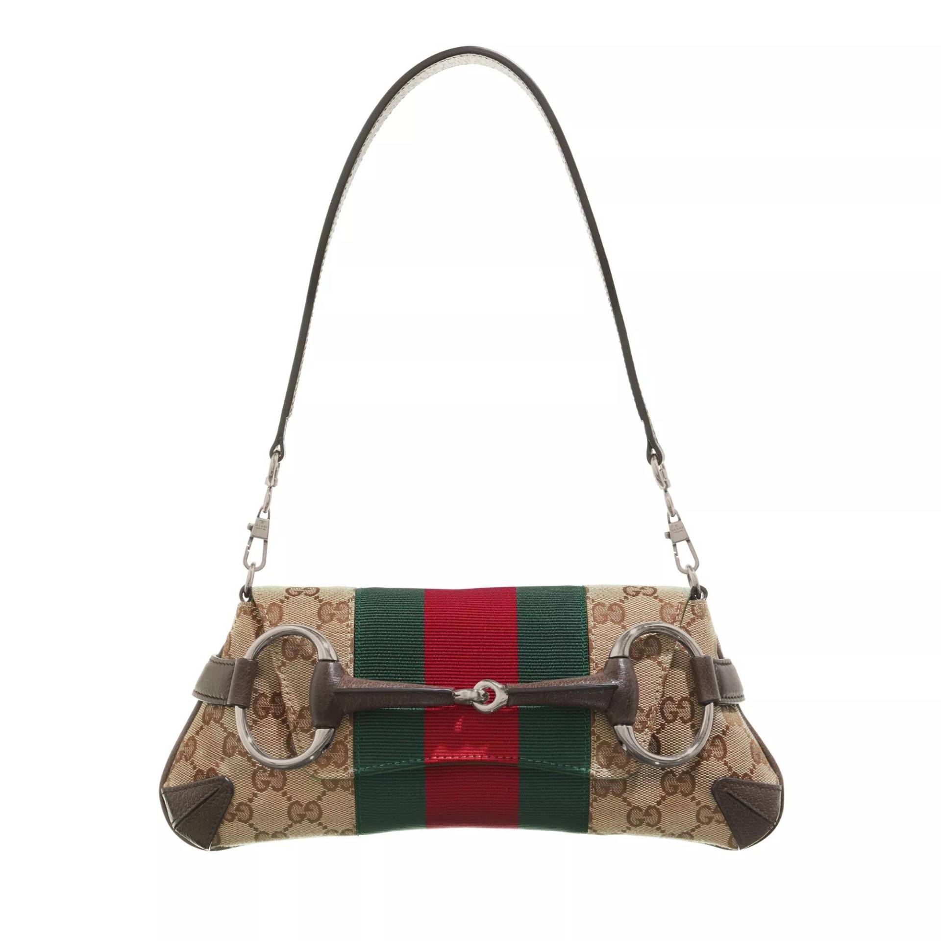 Gucci Handtasche - Horsebit Chain Small Shoulder Bag - Gr. unisize - in Braun - für Damen von Gucci